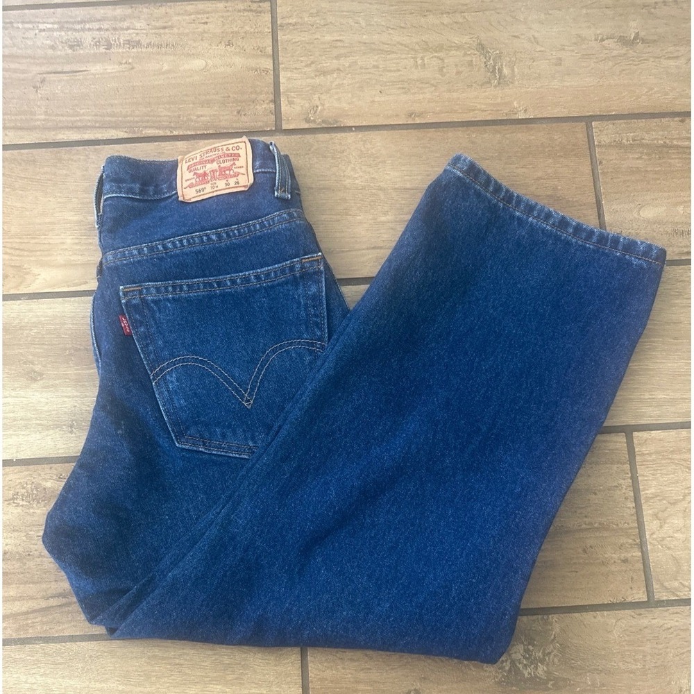 Levi's 569 Loose Straight Jeans Mens 30x26 Blue Excellent Denim Relaxed Fit